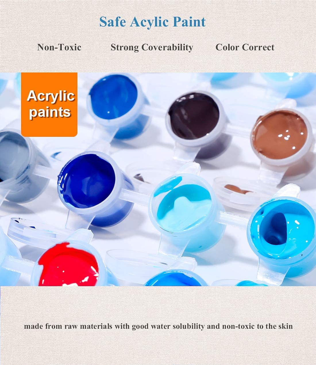 Artunion Fall Mountain Waterfall Paint by Numbers for Adults Beginner, Scenery Paint by Number Kits, DIY Oil Painting Paint by Number Kits on Canvas Arts Craft for Home Wall Decor 16x20 Inch Artunion