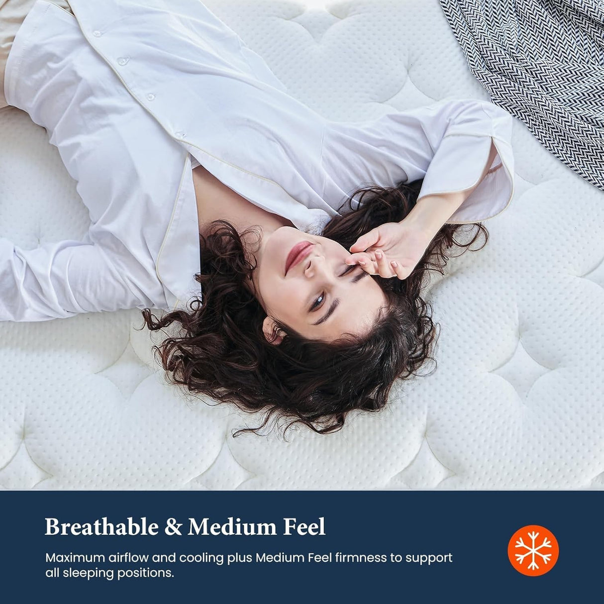 Coolvie King Size Mattress 14 Inch, Hybrid King Mattress in a Box, Medium Firm Feel, 4 Layer Premium Foam with Pocket Springs for Motion Isolation & Pressure Relieving, 100-Night Trial Coolvie