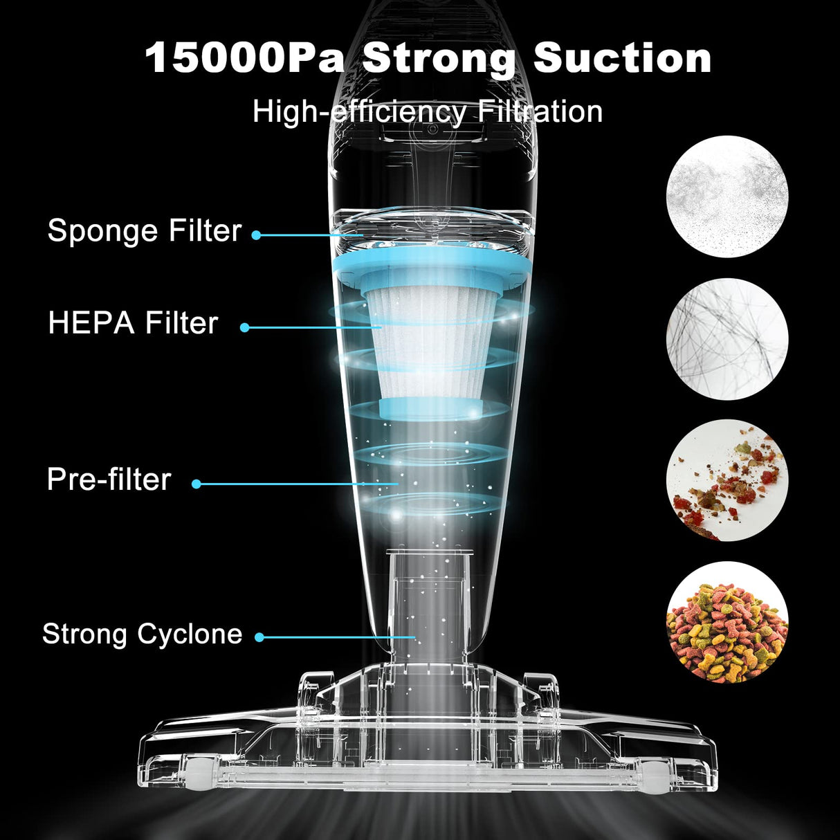 Intercleaner Corded Vacuum Cleaner, 15KPa Powerful Suction with 400W Motor, 12 in 1 Lightweight Bagless Stick Vac with Handheld, Ultra Quiet, for Hardwood Floor Carpet Car Pet Hair Intercleaner