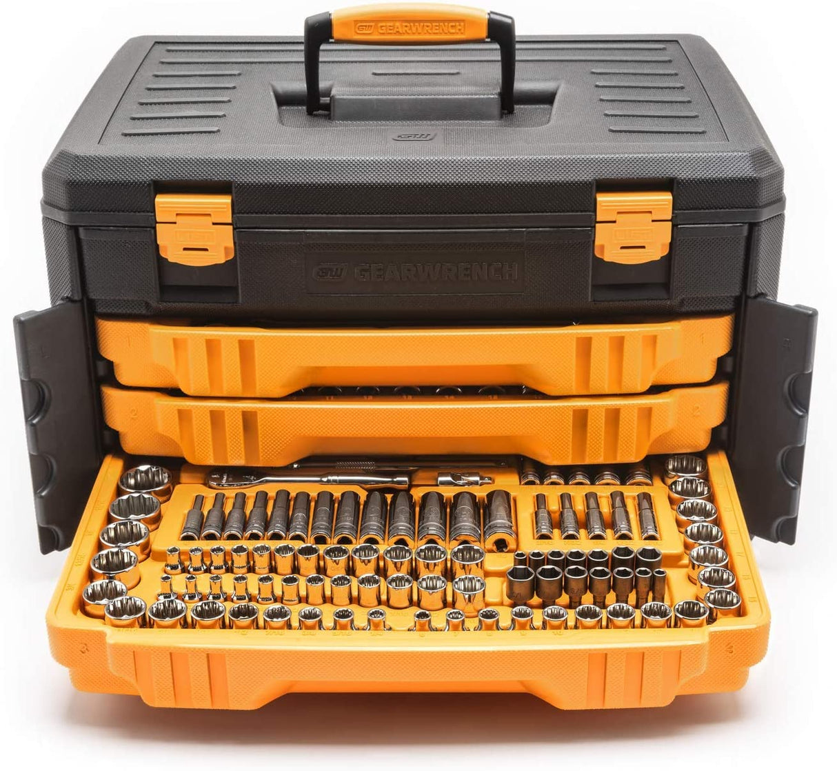 GEARWRENCH 243 Pc. 12 Pt. Mechanics Tool Set in 3 Drawer Storage Box - 80972 GEARWRENCH