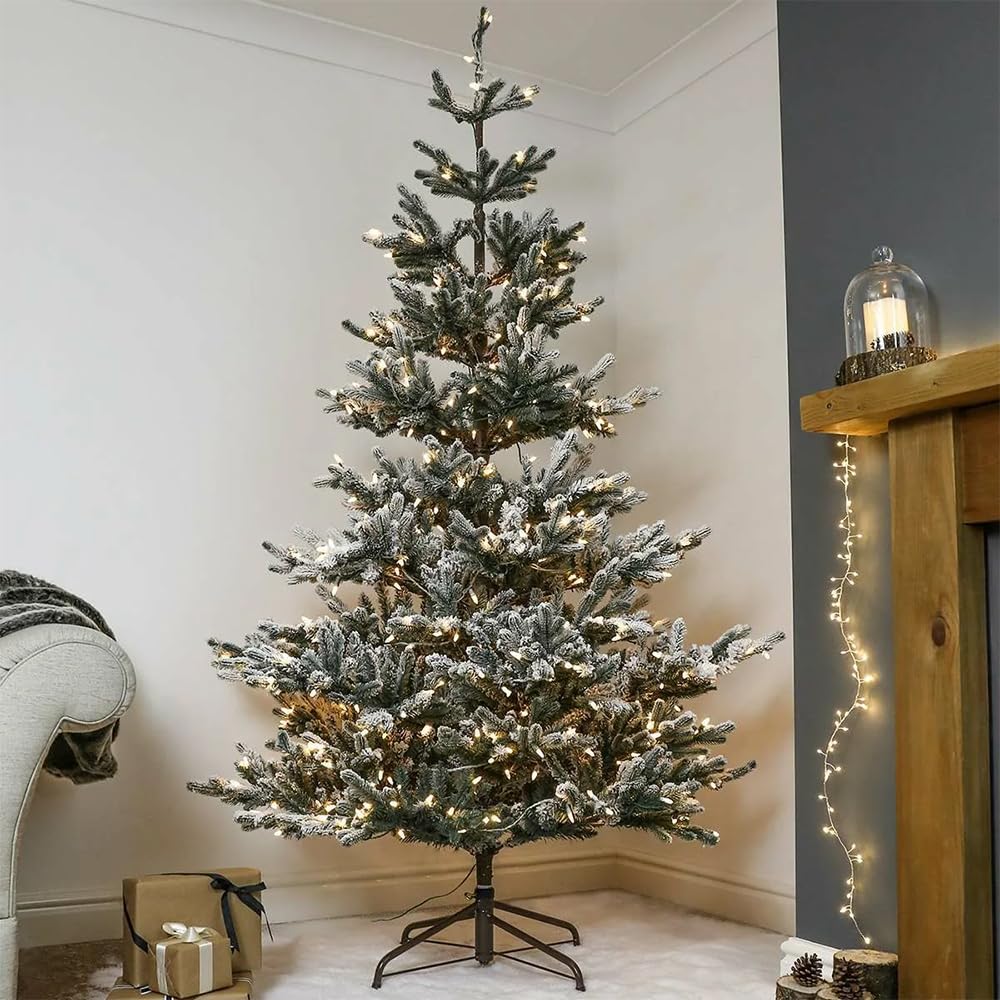 Finphoon Metal Christmas Tree Stand, Foldable Xmas Tree Base for 4-8 Ft Artificial Trees, 15.7 Inch Replacement Christmas Tree Stand Bracket Fits 0.5-1.57 Inch Poles,Dark Green Finphoon