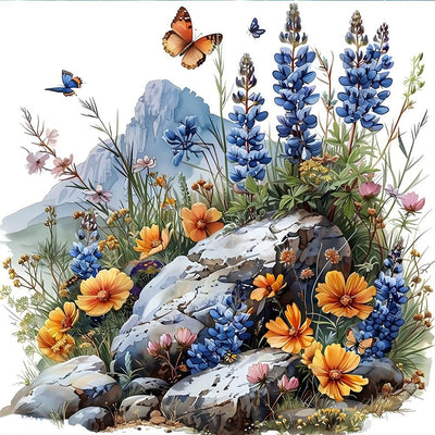 Acudotr Flower Diamond Painting Kits for Adults, 5D DIY Diamond Art Kits for Beginners, Full Drill Diamond Painting Kits for Home Wall Decor, 12x12 Inch