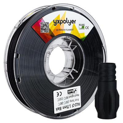 YXPOLYER PA12-CF Filament Chopped Carbon Fiber Nylon Filament 1.75mm 500g 1.1lbs Nylon Filament 1.75 3D Printer Filament