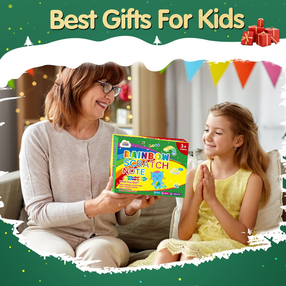 ZMLM Rainbow Scratch Party Favors Kids: Birthday Gifts Toy Bulk Scratch Art Notebook 24 Pack Birthday Goodie Bags Stuffers Girls Boys Art Craft Kit Pads Classroom Prizes School Supplies Teacher Return ZMLM