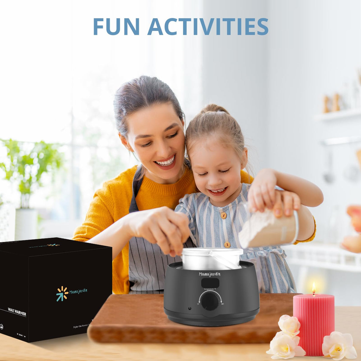 Wax Melter for Candle Making - Candle Wax Melter 16 oz, Candle Making Supplies with Candle Melting Pot,Candle Making Kit for Beginners,Wax Melting Pot with LED Temperature Display,Perfect Set Gift Mamajardin