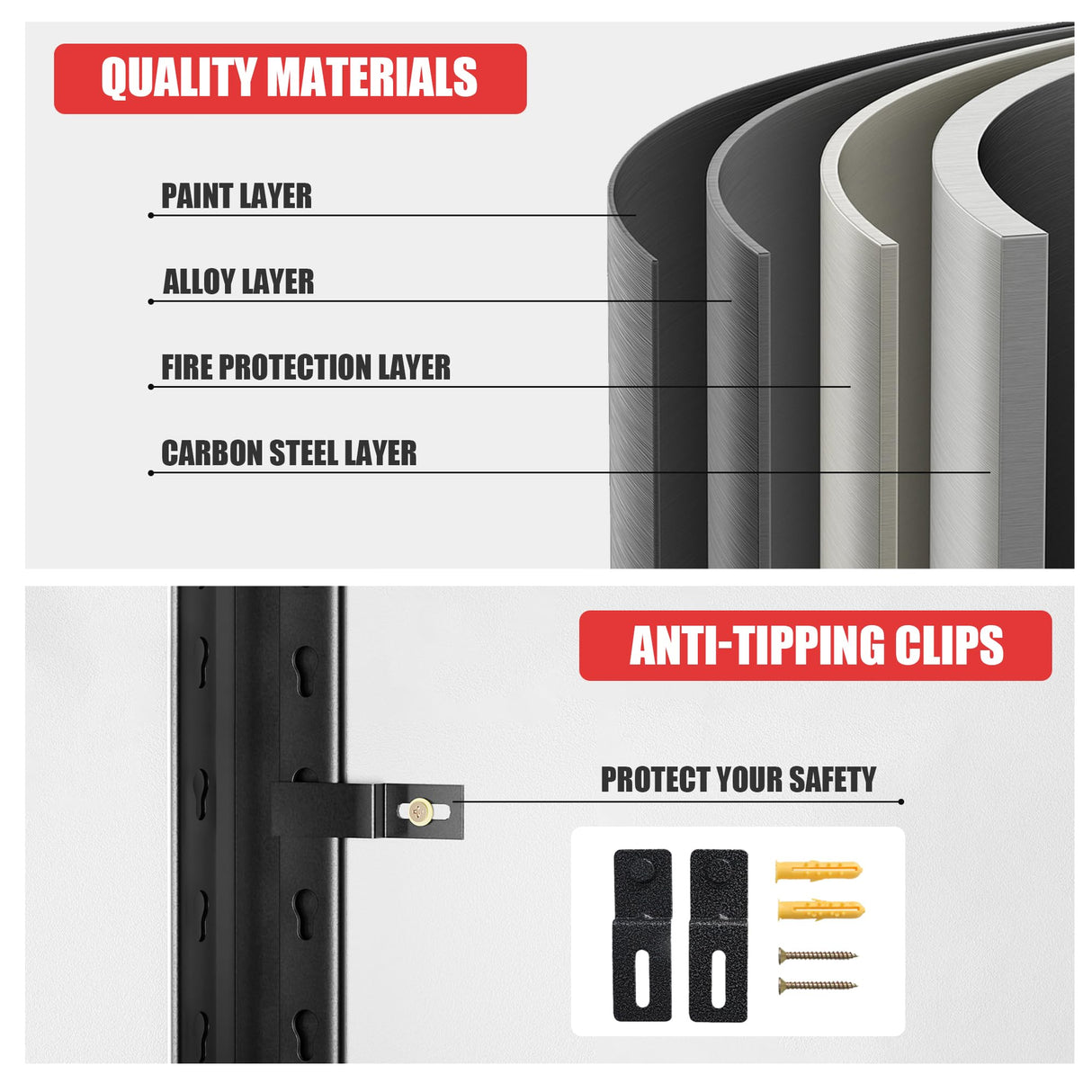 OLLRRACT Storage Shelves Garage Shelving Heavy Duty - 72''H Garage Shelves Adjustable 5 Tier Metal Shelving Unit Storage Rack Industrial Shelving Utility Shelf for Garage 16" D x36 W x72 H OLLRRACT