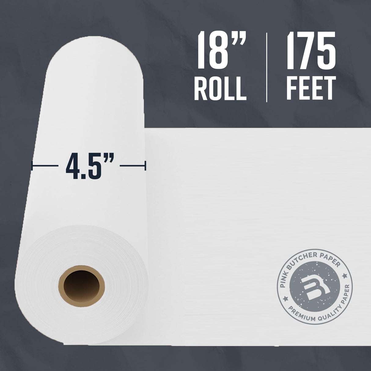 Bryco Goods Unwaxed Butcher Paper for Sublimation Blanks Products - 18 Inch x 175 Feet Roll - Food Grade Wrapping for All Meat Varieties - Uncoated Sublimation Parchment Paper and Made in USA Bryco Goods