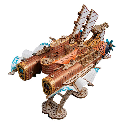 Foyucool 3D Wooden Puzzle for Adults, DIY Underwater Spacecraft Model Kit, Creative Assembly Model Building Kits to Build for Adults and Teens, DIY Assembly Puzzle Toy for Christmas Day