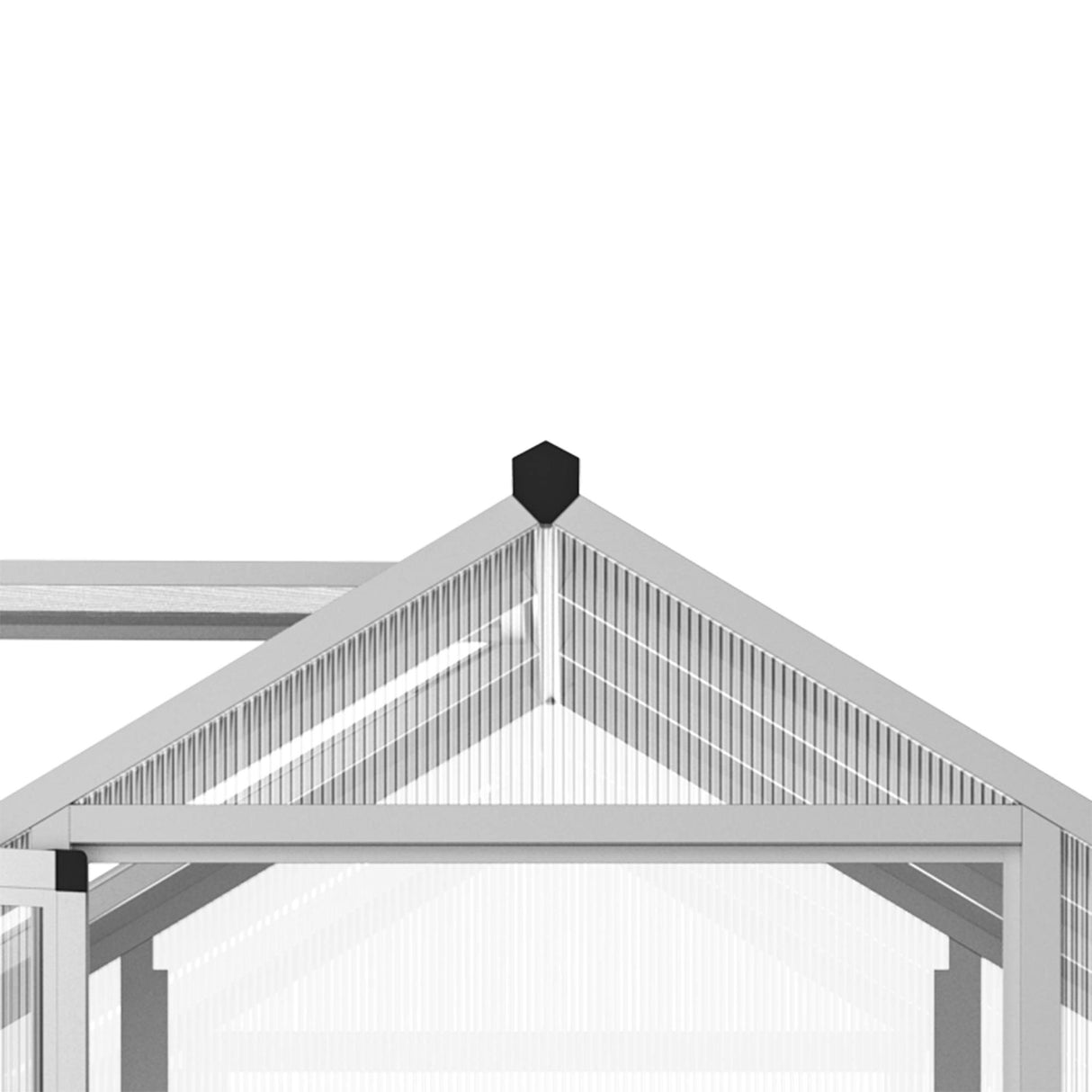 Outsunny 10' x 6' Walk-in Polycarbonate Greenhouse with Roof Vent for Ventilation & Rain Gutter, Heavy Duty Aluminum Green House, Hobby Greenhouse for Winter Outsunny