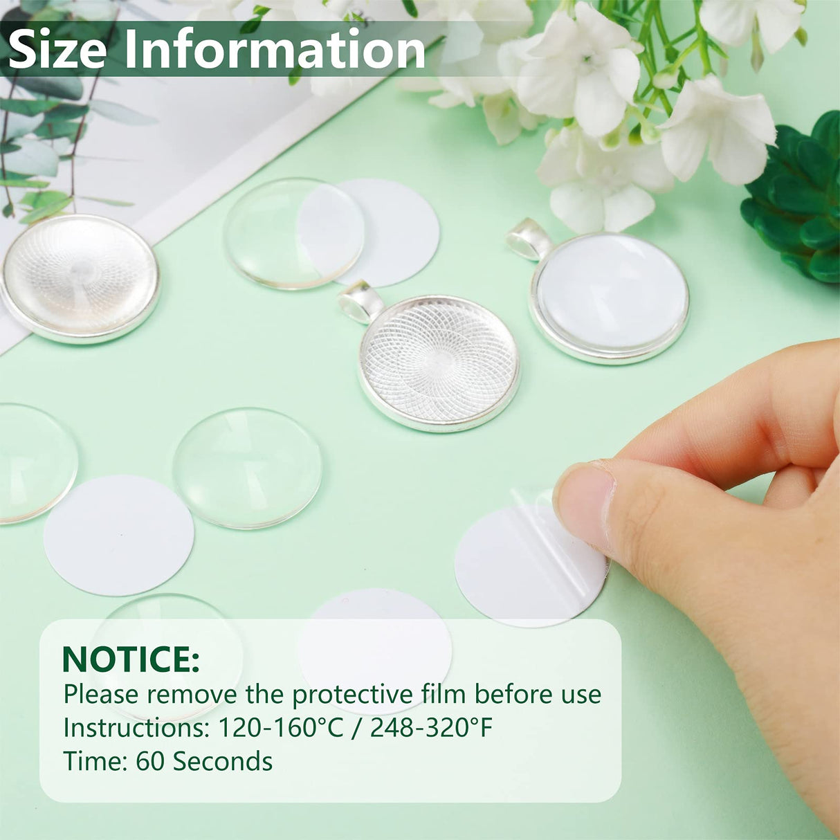 120 Pieces Sublimation Pendant Trays Set Sublimation Pendant Blanks Includes 30 Round Bezel Blank Trays 30 Transparent Glass Cabochons 30 Round Aluminum Sheets 30 Adhesive Sheets for Jewelry Making Hicarer