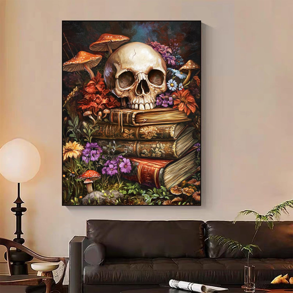 xcemhil Halloween Paint by Numbers Kit for Adults, Book Painting by Numbers, Adult Paint by Number Kits Suitable for Gifts and Interior Decor 16x20 Inch xcemhil