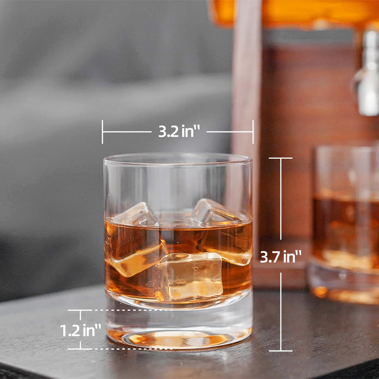 Jillmo Whiskey Decanter Sets for Men, 1250ml Decanter Set with 2 Whiskey Glasses, Ideal Bourbon Gifts for Men JILLMO