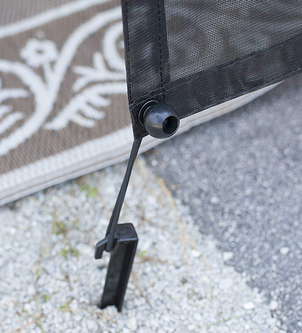 EXCELFU RV Awning Sun Shade Screen with Zipper 13' x 9'(Fit for 14', RV Awnings Shade Screen with Zipper Camper Trailer Black Mesh Sun UV Blocker Complete Kits EXCELFU