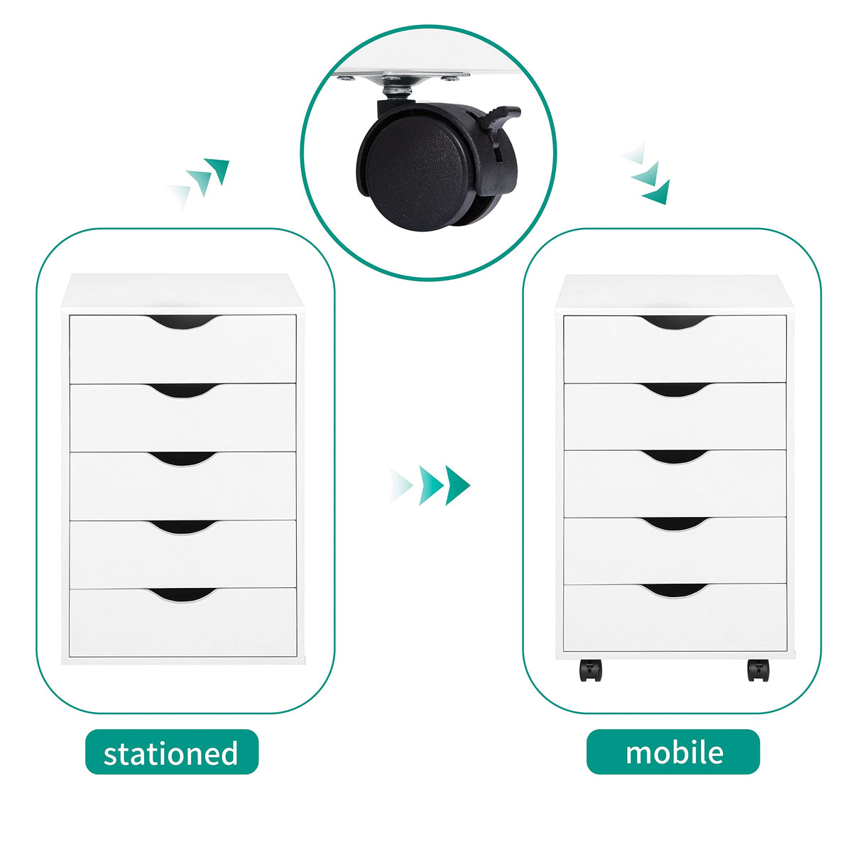 Naomi Home Office File Cabinets Wooden File Cabinets for Home Office Lateral File Cabinet Wood File Cabinet Mobile File Cabinet Mobile Storage Cabinet Filing Storage Drawer White/5 Drawer Naomi Home