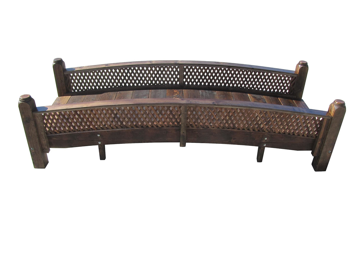 SamsGazebos 12-Foot Butterfly Garden Bridge Diamond Lattice Railings Commercial Grade SamsGazebos