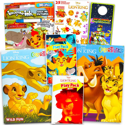 Disney Junior Lion Guard and Lion King Coloring and Activity Set - Bundle of Coloring Book, Play Packs, Imagine Ink and More | Party Supplies Pack