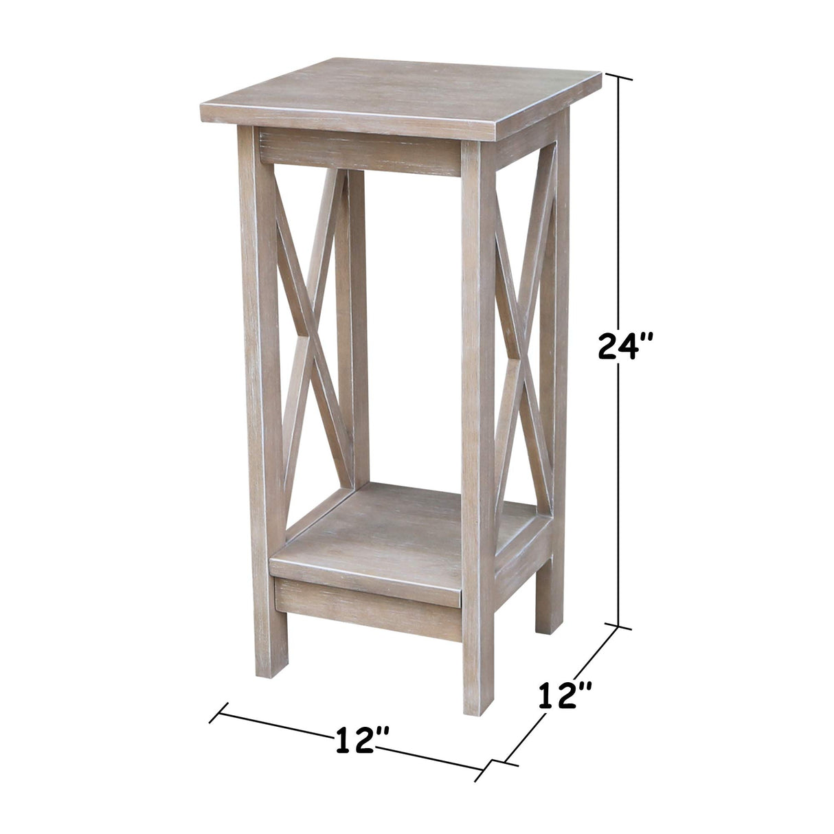 International Concepts 24" X-Sided Plant stand, Gray IC INTERNATIONAL CONCEPTS