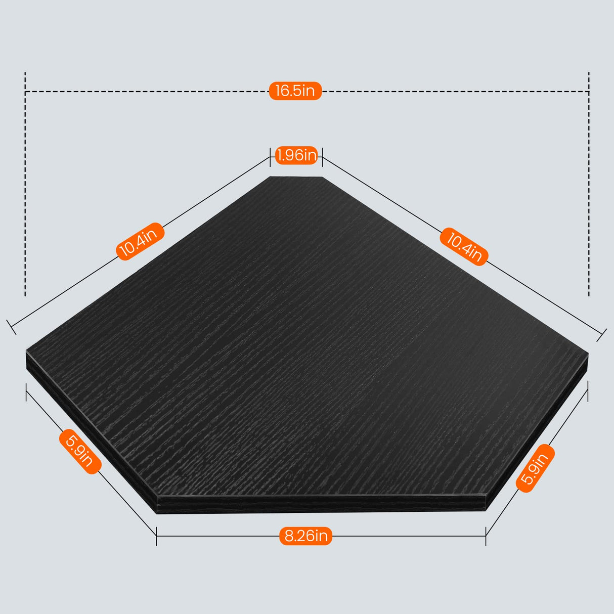 Homode Corner Shelf Wall Mount, Set of 2 Corner Floating Shelves with Wire Hole for TV, Cable Box, Wood Hanging Storage Shelf Organizer for Bathroom Kitchen Living Room Bedroom, Black Homode