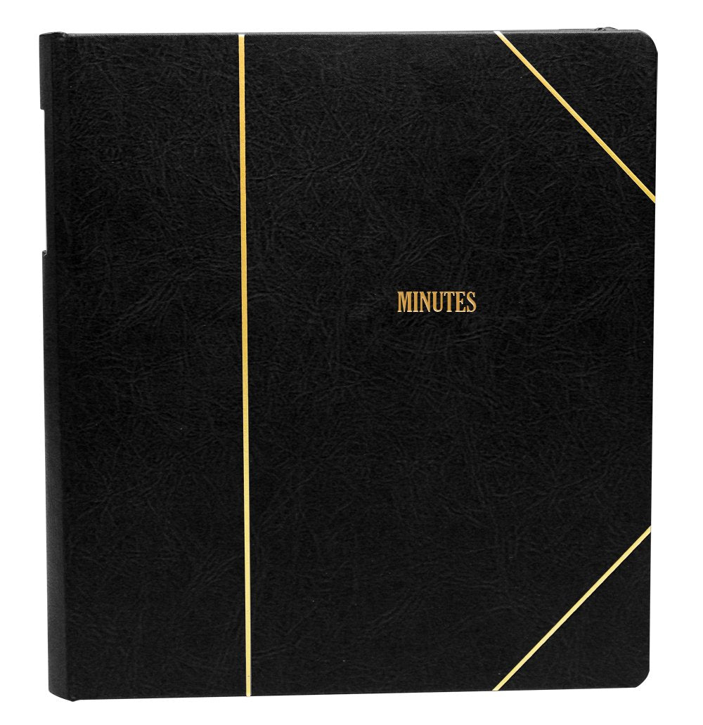 Corpkit 3-Ring (1 1/2") VP Binder - Heavy Duty, Imitation Leather Minute Book, Optional Gold Stamping with Corporate or Company Records (Black) Corpkit Legal Supplies