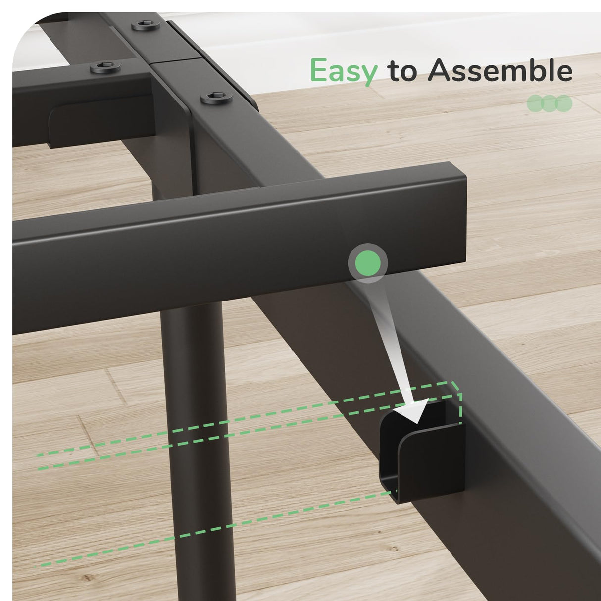 Novilla Metal Queen Bed Frame with Headboard and Footboard, 14 Inch Platform Bed Frame with Storage No Box Spring Needed, Strong Metal Slats Support Novilla