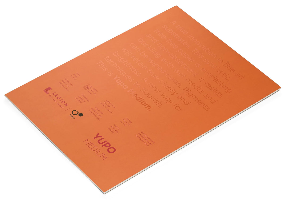 Yupo Synthetic Paper Pad - 11" x 14", Bright White, 10 Sheets Legion