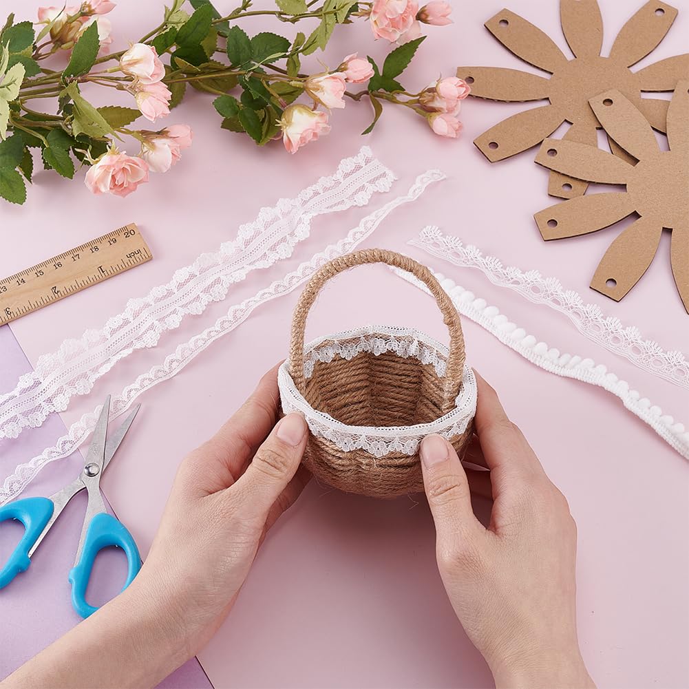 FREEBLOSS 6 Set DIY Woven Basket Making Kit for Beginners Wicker Basket Weaving Supplies Multifunctional Hand-Woven Storage Box for Easter Decor FREEBLOSS