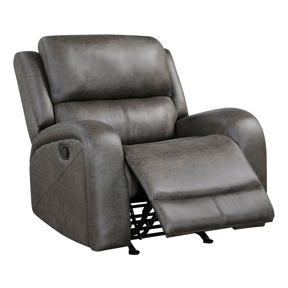Lexicon Rocker Recliner Chair, Reclining Rocking Chair, Home Theater Reclining Seat, Manual Recliner Seat for Living Room, Nursery, Bedroom, Office, Apartment, Grey Lexicon