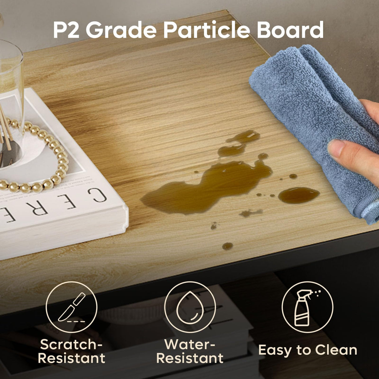 Bestier 80 Inch Black Rattan TV Stand with Storage for 85 Inch TV, 4-in-1 Mid Century Modern Entertainment Center with LED Lights, Doors and Adjustable Glass Shelves for Living Room Bestier