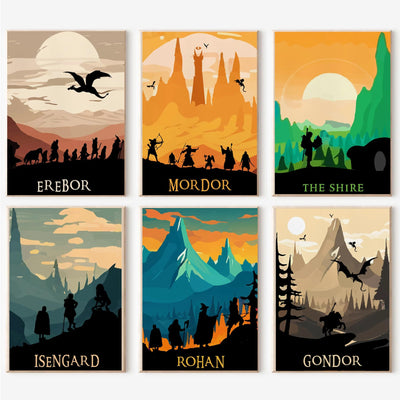 6 Packs Ring Art Paint by Numbers Kit for Adults,DIY Watercolor Oil Painting by Numbers Kits on Canvas,Abstract Landscape Adult Paint by Number Kits Drawing Paintwork for Home Decor 7.8x11.8inch