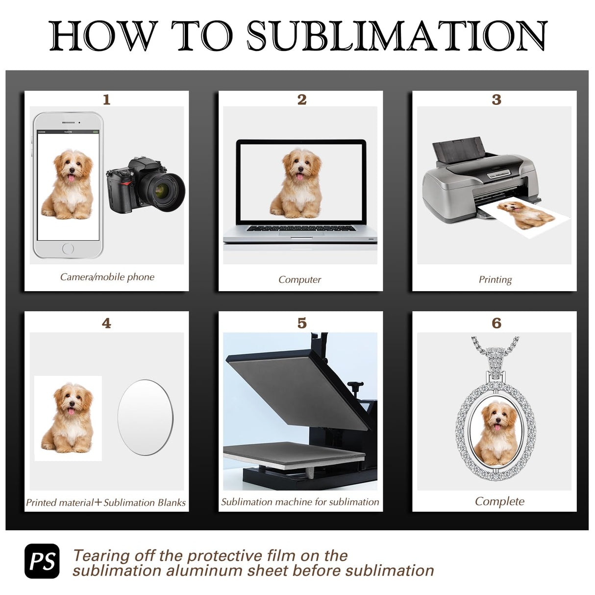 Junkin 24 Pcs Sublimation Rhinestone Trays Pendant Set, Including 6 Double Sided Blank Rhinestone Bezel Trays, 6 Pcs Thick Chains with 12 Sublimation Discs for Making (Multiple Style) Junkin