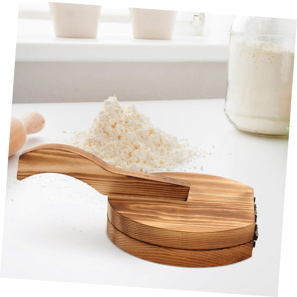 Dough Presser Dumpling Wrapper Mold Wood Wooden Wooden Taco Press KICHOUSE