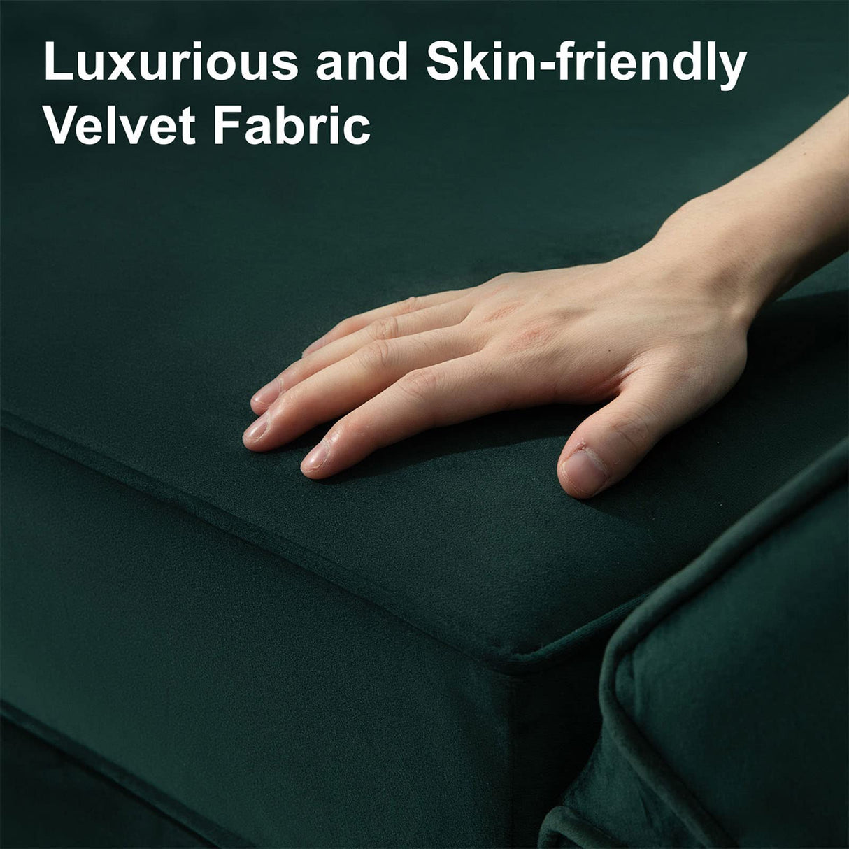 Belffin Modular Sectional Sofa with Ottomans Velvet Reversible Sleeper Sectional Sofa with Chaise Modular Sleeper Sofa Bed with Storage Seat Green Belffin