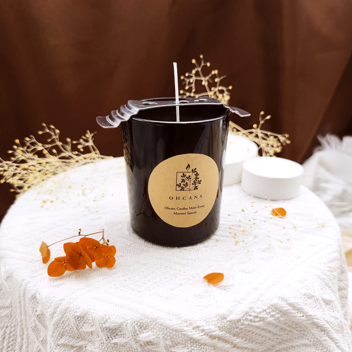 Ohcans Premium Soy Wax for Candle Making, 2.2lbs Natural Soy Wax, 100 Cotton Wicks & Holders Ohcans