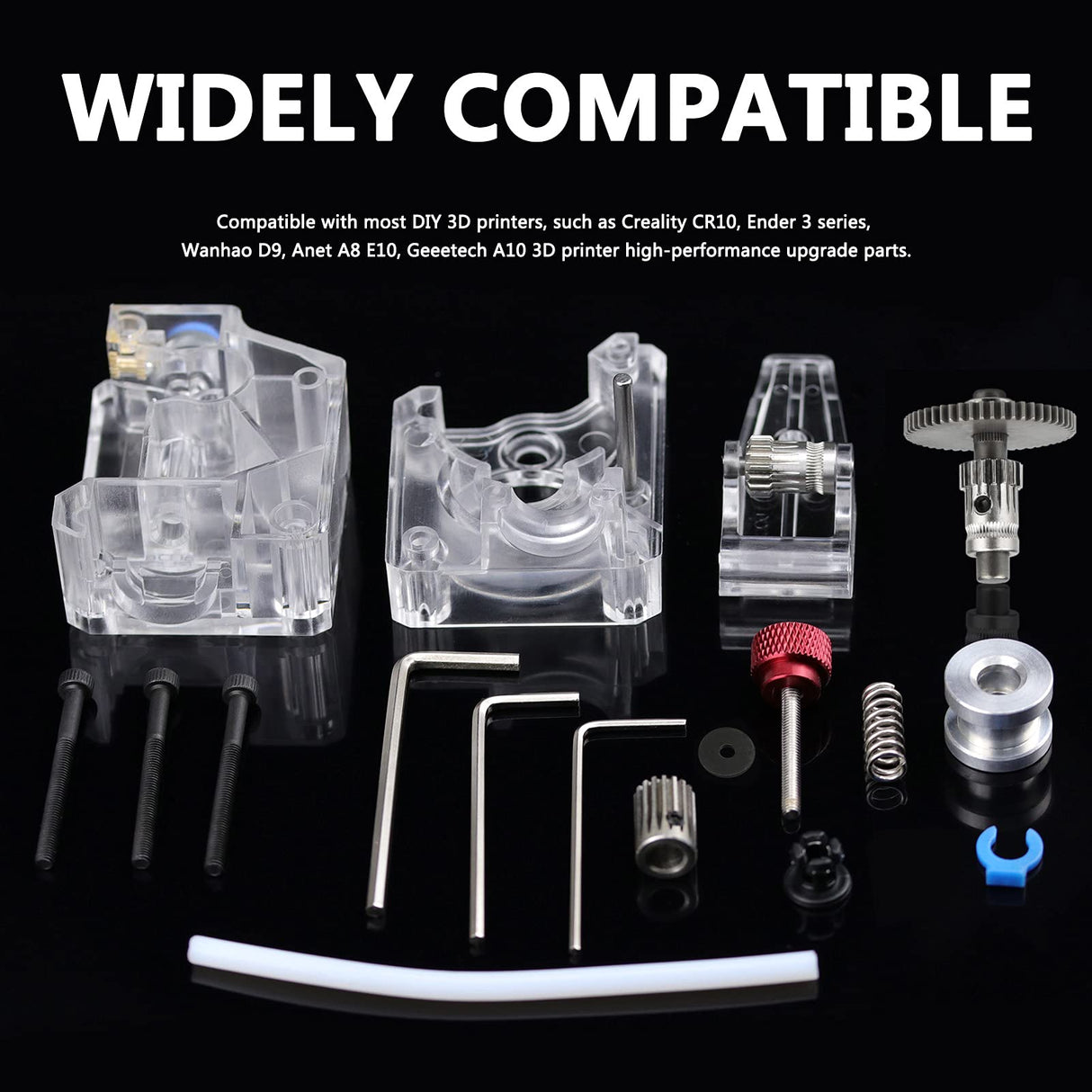 Haldis 3D Extruder DDB Universal Nickel Plated Gear Dual Drive 3D Printer Extruder for Ender 3 Pro Ender 5 Pro CR10S Pro, Mega S, Prusa I3 Other DIY 3D Printer Kit (DDB Right) WoodArtSupply