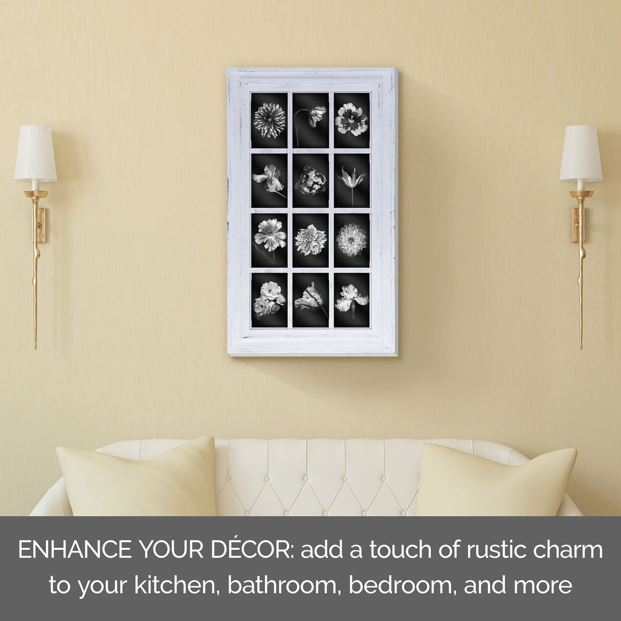 MELANNCO 12-Opening Wall Mount Frame Picture Collage, White MELANNCO