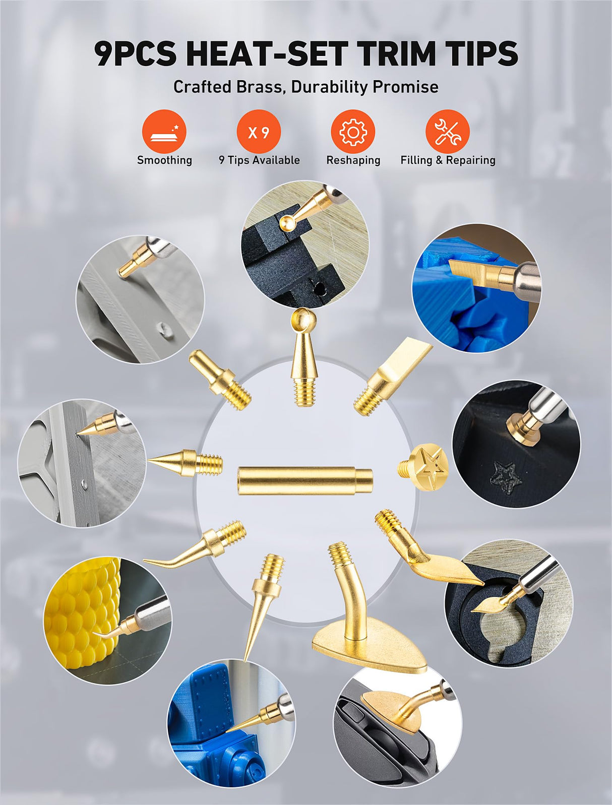 21-in-1 3D Printer Smoothing Tool Kit, 80W LCD Digital Adjustable Temperature Soldering Welding Iron Kit with Insert Brass Heatset Nuts & Soldering Tips, Fast Heating 3D Printing Modify Finishing Tool SARDVISA