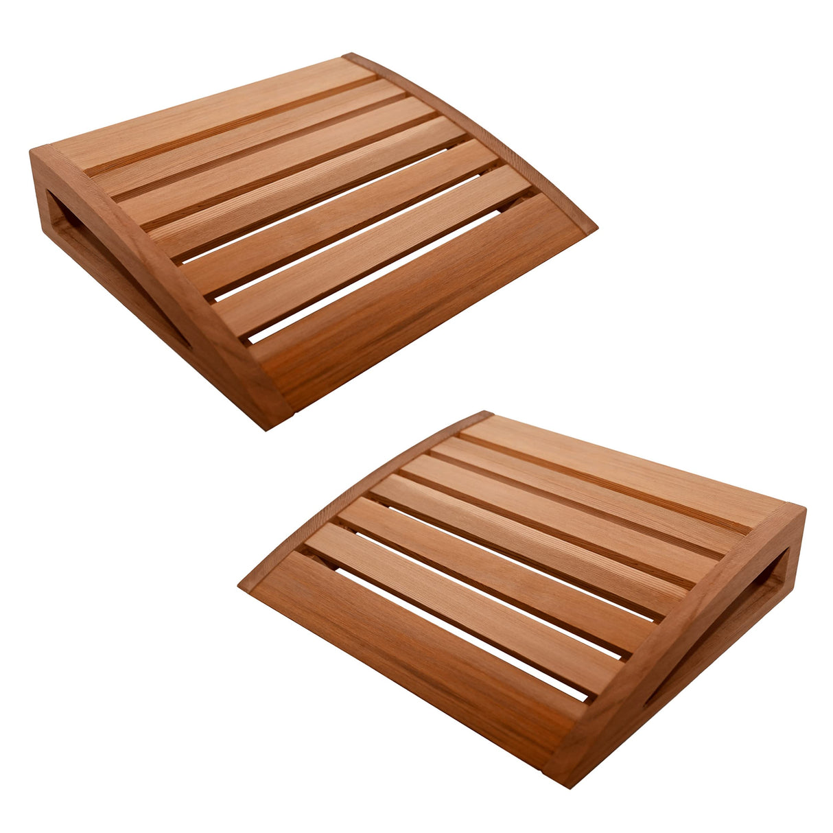 HSE Canadian Red Cedar Modern Sauna Headrest (Pack of 2) Home Sauna Experience