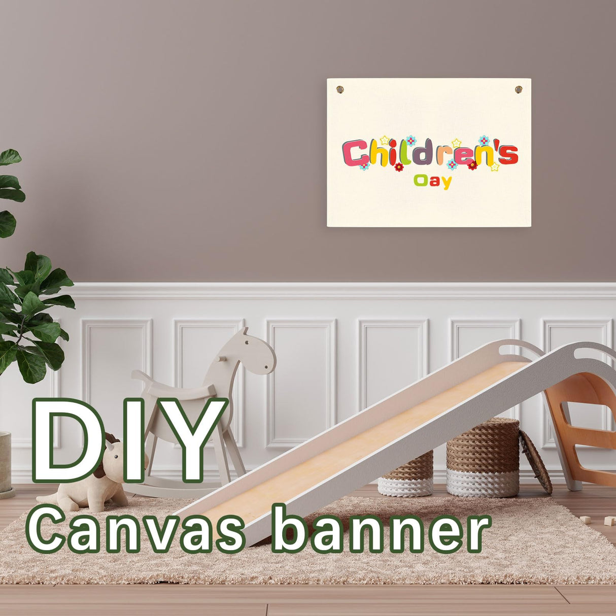 4 pieces sublimation blank canvas banner hanging flag banner for nursery wall decor for kids room decor for boys and girls,canvas banner wall hanging sublimation banner blank GEKIXUTP