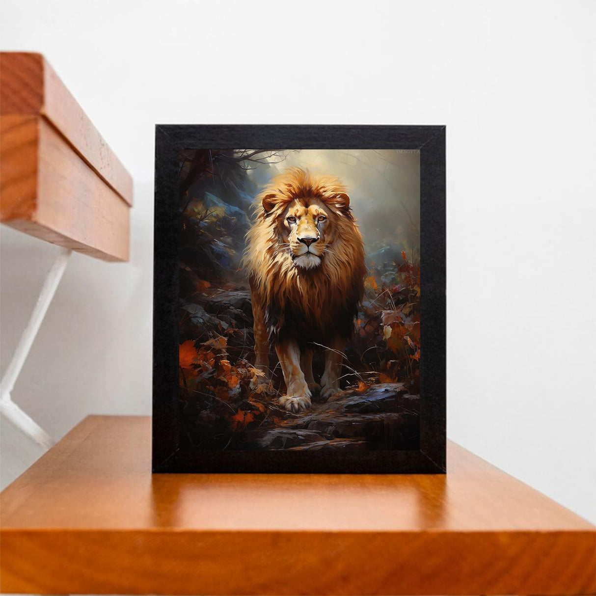 OKSGYTA Lion Paint by Numbers for Adults, Acrylic Oil Painting by Numbers Kits for Beginner with Paintbrushes Brushes Paintwork Art Canvas for Home Decor 16x20 inch / 40x50 cm OKSGYTA