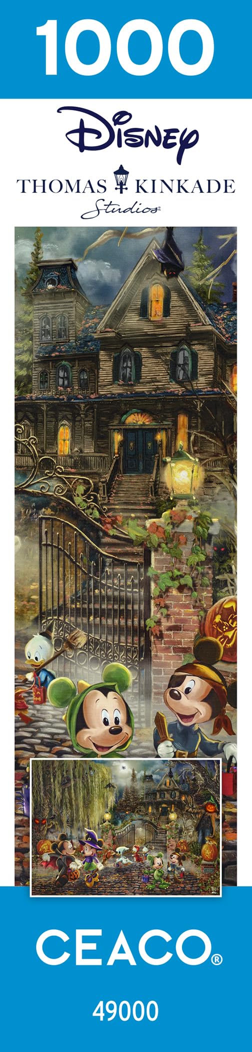 Ceaco - Thomas Kinkade - Disney - Mickey and Minnie Halloween Fun - 1000 Piece Jigsaw Puzzle Ceaco