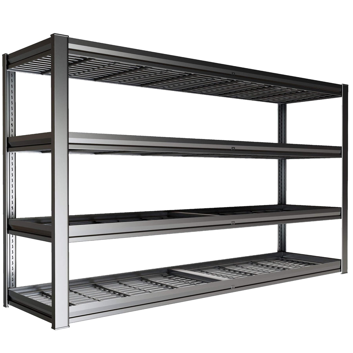 PMKES 68" W Garage Shelving Unit, 68" W x 24" D x 68" H, Heavy Duty Garage Storage Shelves, 4 Tier Storage Rack Shelf, Industrial Adjustable Shelves for Basement Warehouse PMKES