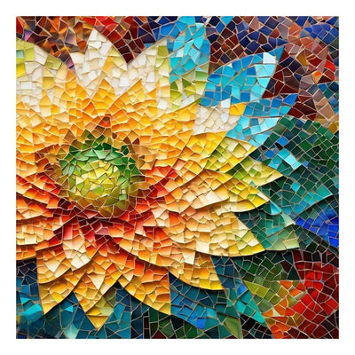 Stalente Diamond Painting Kits for Adults, 5D DIY Diamond Art Kits for Beginners Round Full Drill Diamond Painting for Home Wall Decoration Gift 12×12inch, Glass Shard Flower