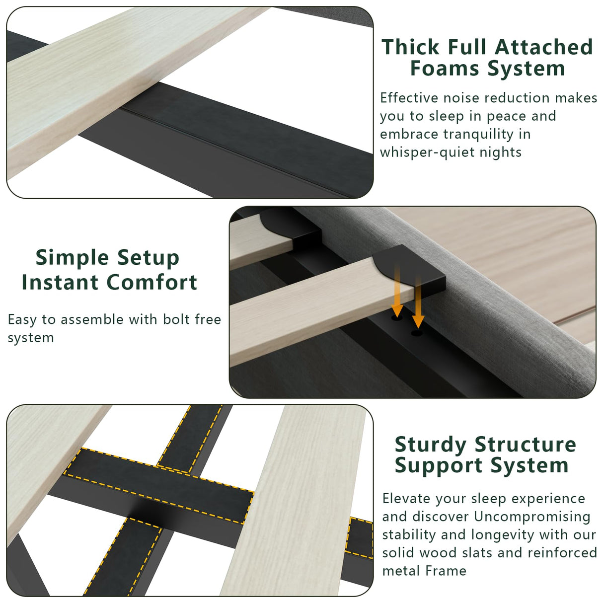 Loomie King Hydraulic Lift Bed Frame with LED Lighting & Charging Station in Light Grey Loomie