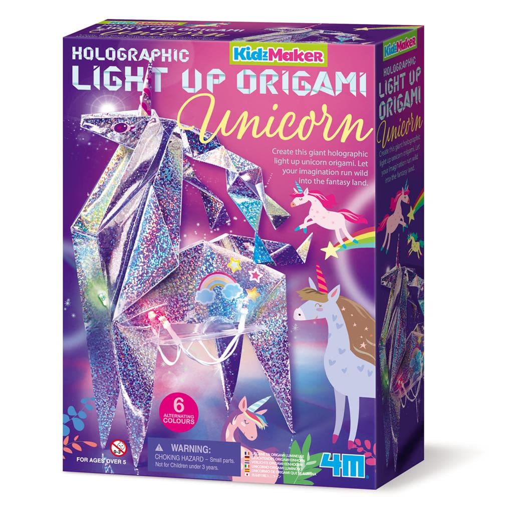 4M KidzMaker Light Up Origami Unicorn 4M