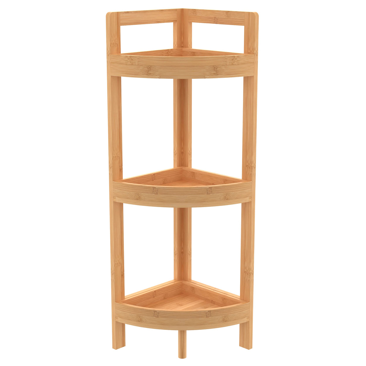 Bamboo Corner Shelf with 3 Tiers - Stylish Floor Standing Unit for Small Spaces by ClosetMaid ClosetMaid