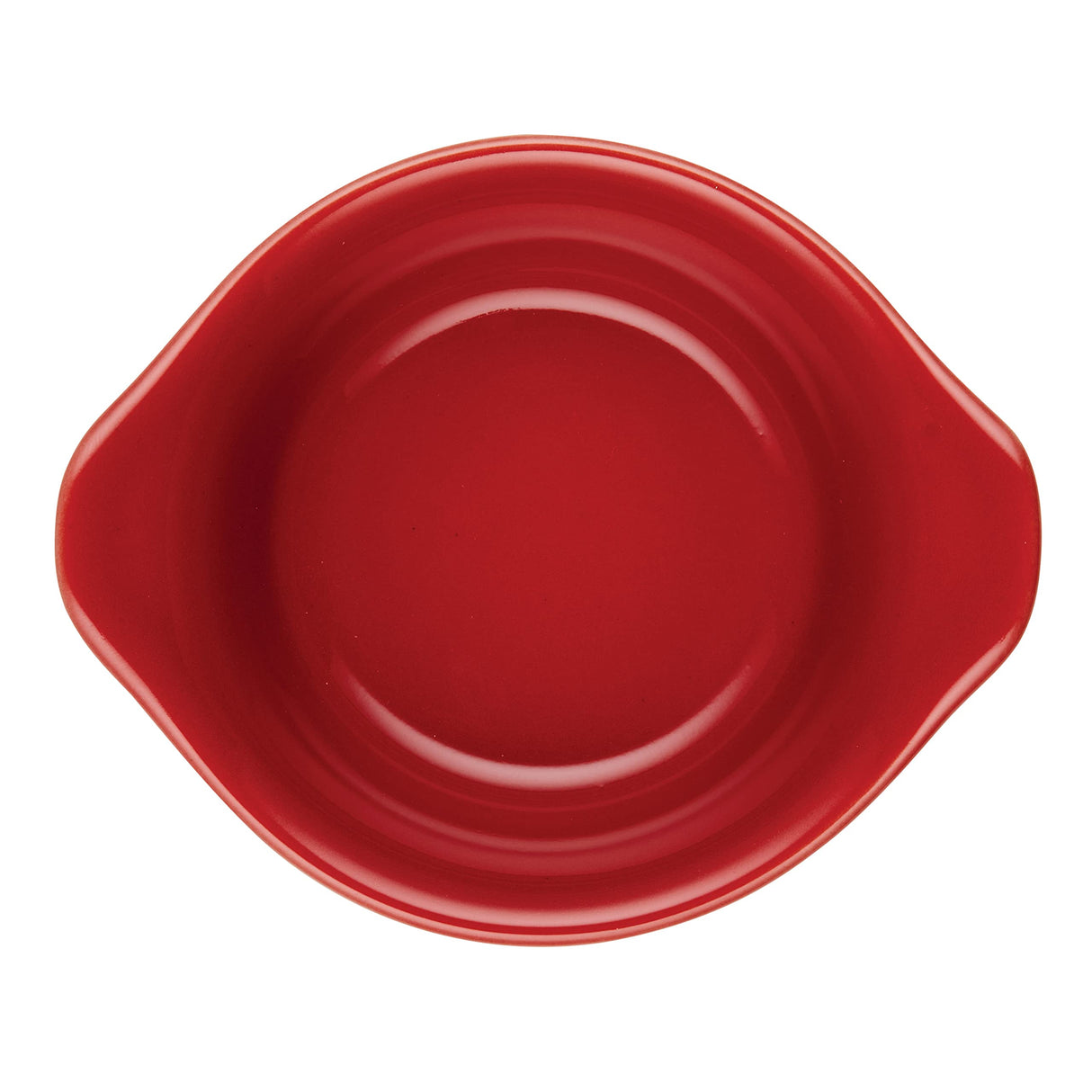 Rachael Ray Solid Glaze Ceramics Round Ramekins/Dipping Cup Set, 4 Piece, Red Rachael Ray