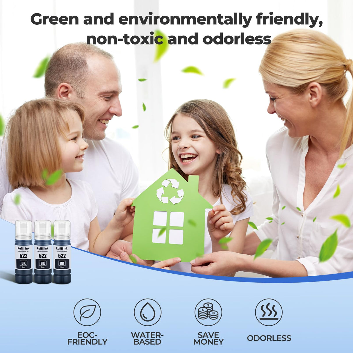 522 Black Ink Bottles ET-2800 ET-4800 ET-2400 ET-2803 Ink Refill Replacement for Epson 522 Ink Refill Bottles Black Compatible for Ecotank ET-2720 ET-4810 ET-4700 ET-2840 Printer (Not Subli Ink) Trokliey