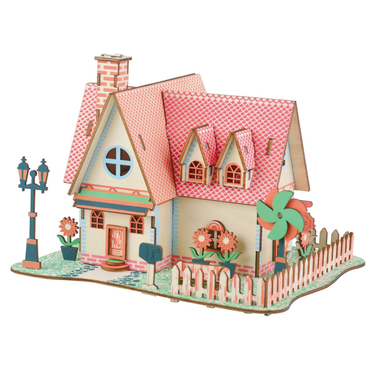 3D Wooden Puzzles for Adults Wooden House Building Model Kits, Hut Model Log Cabin Model Kits, 3D Jigsaw Brain Teaser Puzzles, Sunflower Manor 6.5" × 5.3" × 4.7 " MPIUET