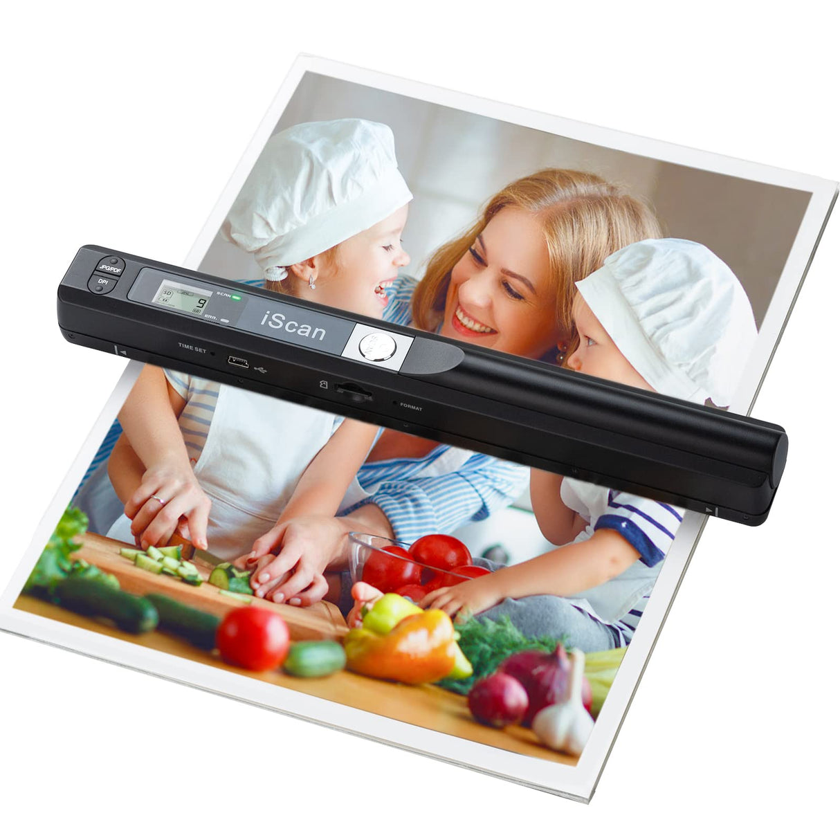 Hczrc Portable Scanner, Photo Scanner for A4 Documents, Handheld Scanner for Business, Photo, Picture, Receipts, Books, JPG/PDF Format Selection, UP to 900 DPI, with 16G SD Car Hczrc