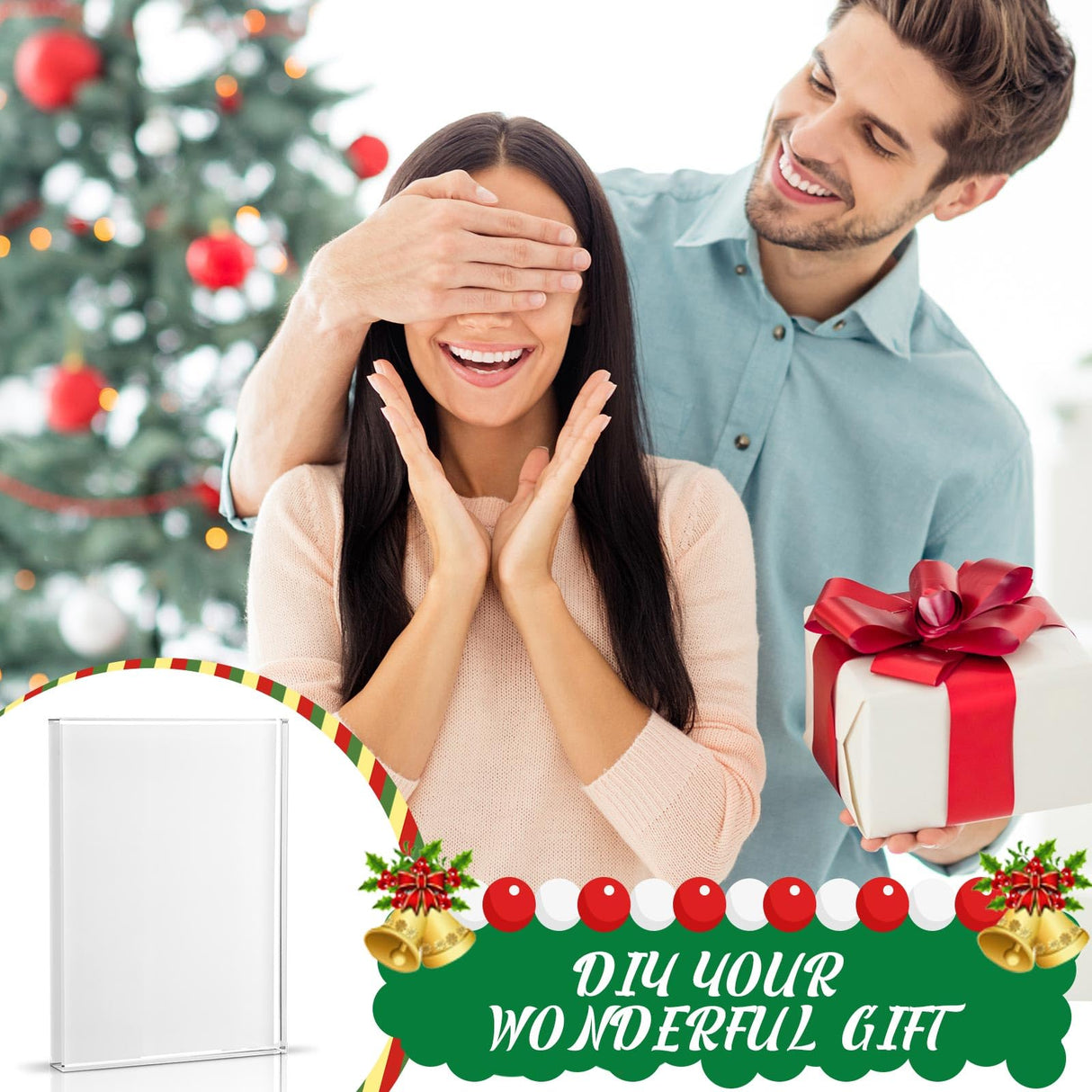 Qunclay 12 Pcs Sublimation Blanks Crystal Sublimation Canvas Blanks Decorative Heat Transfer Photo Frame Crystal Picture Frame for DIY Custom Tabletop Supplies, Rectangle (3.9 x 5.9 x 0.8 Inches) Qunclay